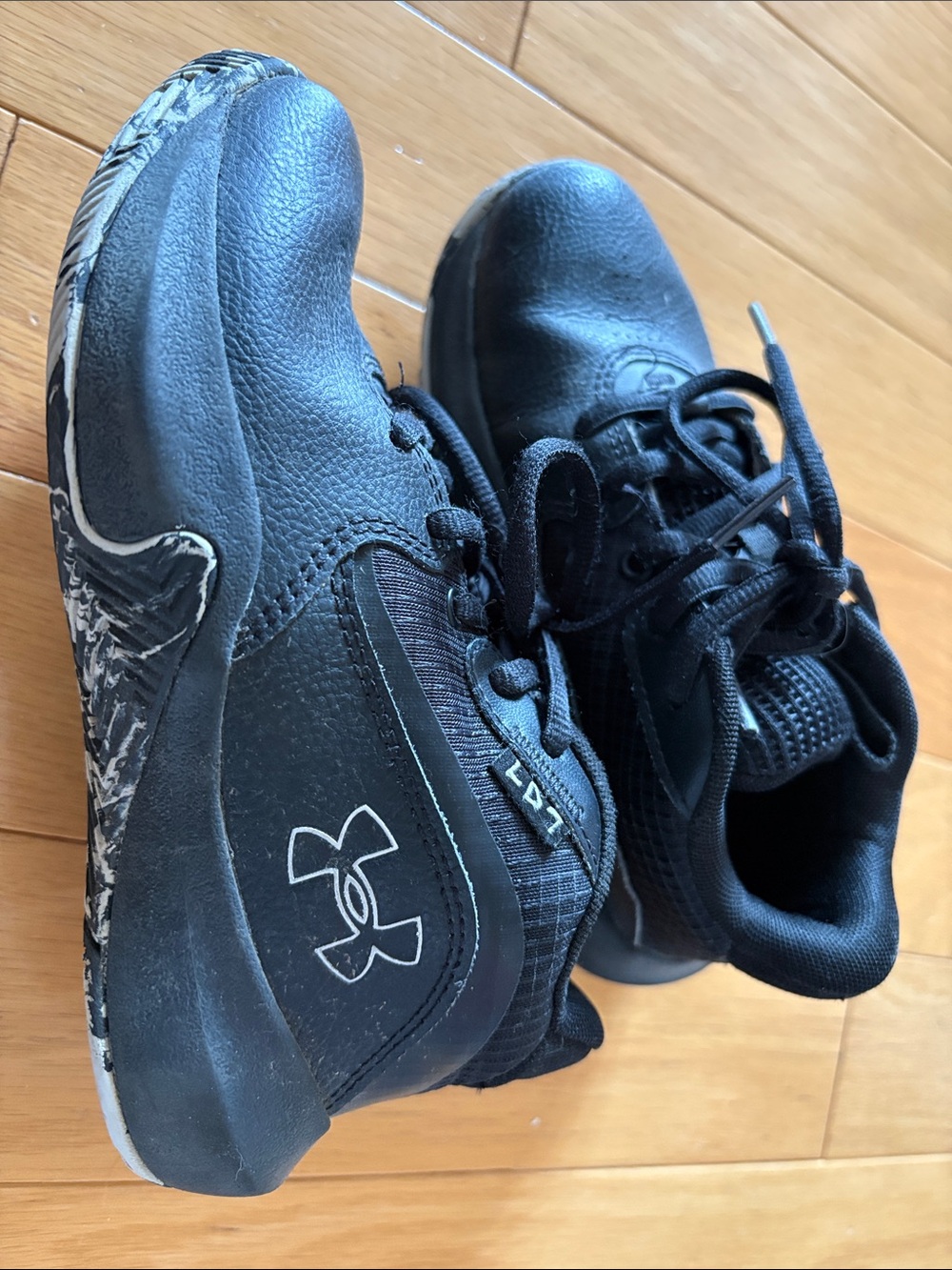 Under Armour Kids Black Lace-Up Athletic Sneakers